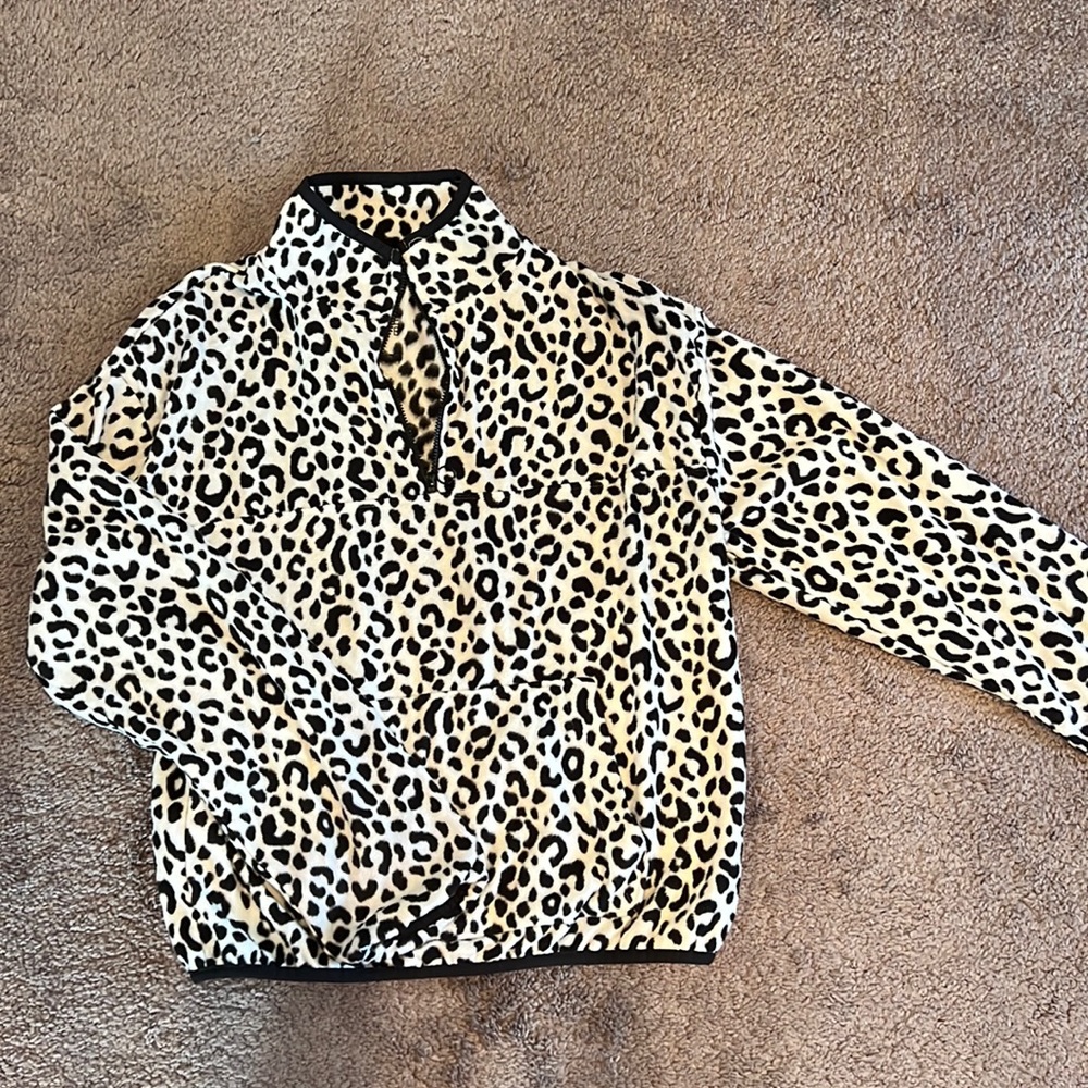 Animal print fleece top